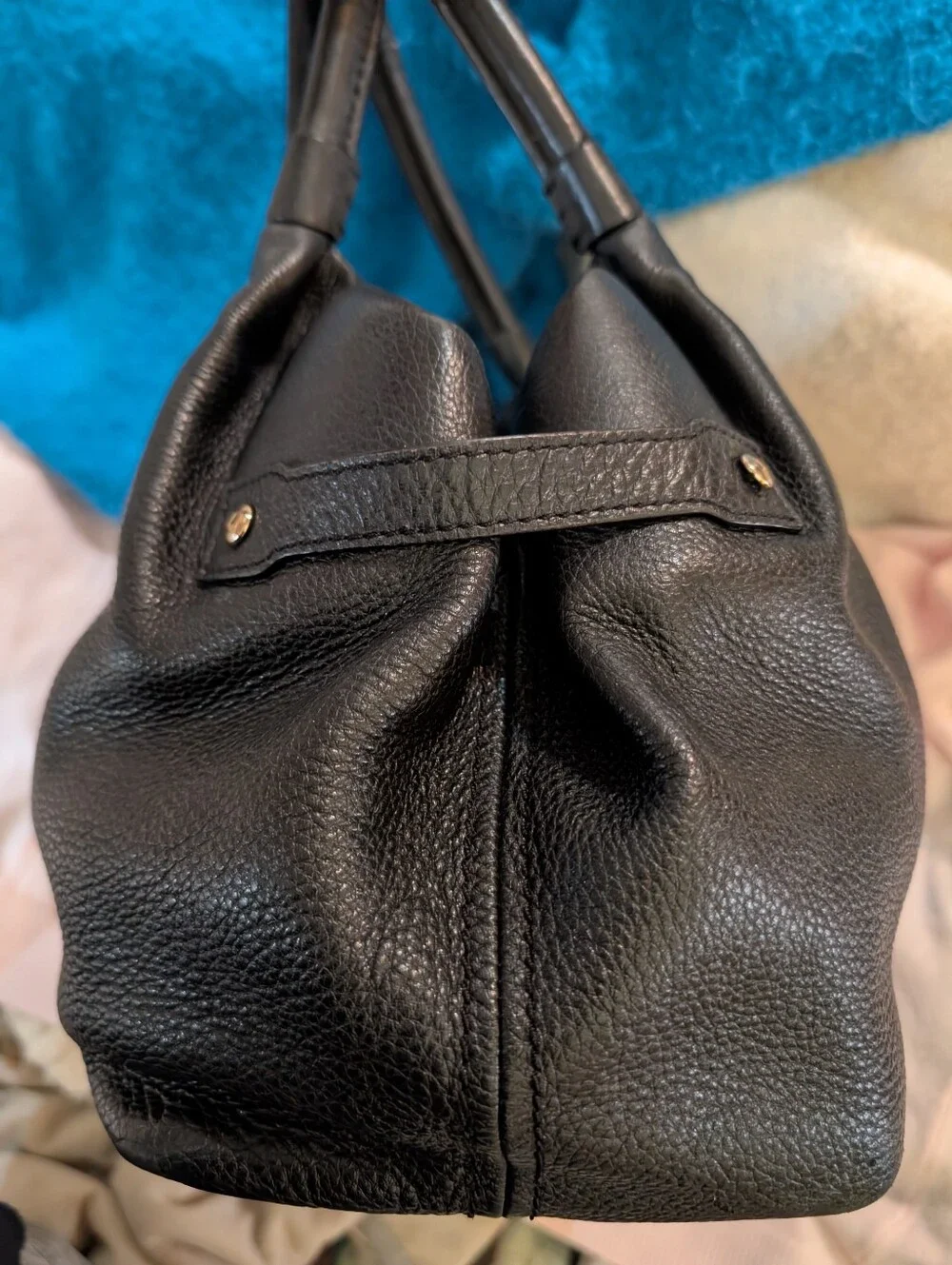 kate spade Black Pebbled Leather 
